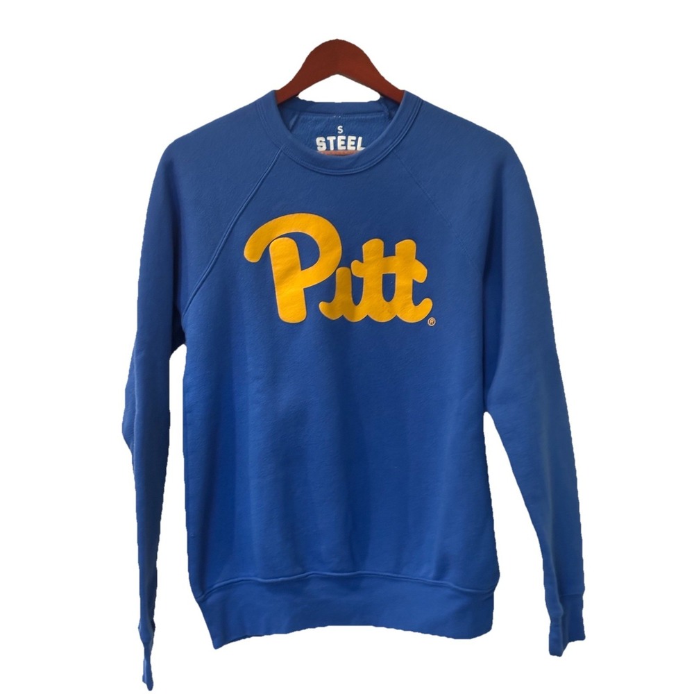 Steel City Pitt Crewneck Sweatshirt Women's Royal Blue Size SMALL